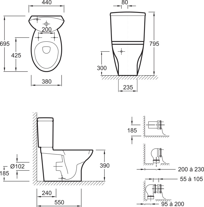 Унитаз-компакт Jacob Delafon Presquile 19077 - 7