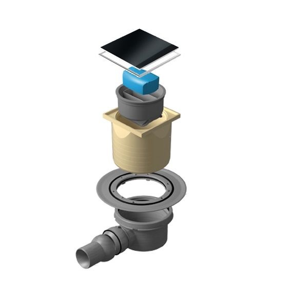 Душевой трап Pestan Confluo Standard Dry 1 Black Glass 10x10 13000101 - 2