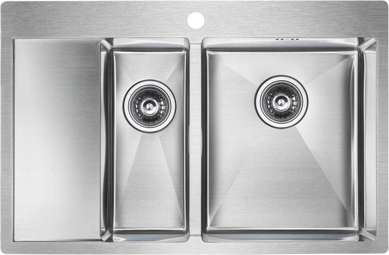 Мойка кухонная Paulmark Liga R 78 брашированная сталь PM227851-BSR - 0