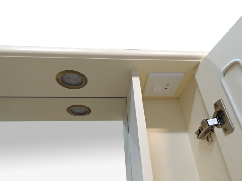 Лувр - 85 Зеркало с 2-мя шкафчиками, слоновая кость П-Лвр03085-10142Ш - 3