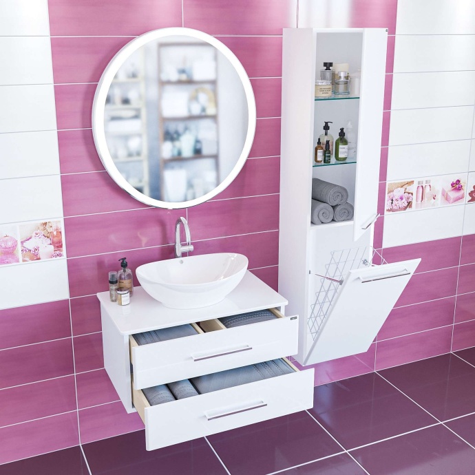 Тумба под раковину СаНта Вегас 80 белый 226015л - 4