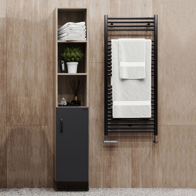 Шкаф-пенал Onika Тимбер 30 R серый - светлое дерево 403067 - 1