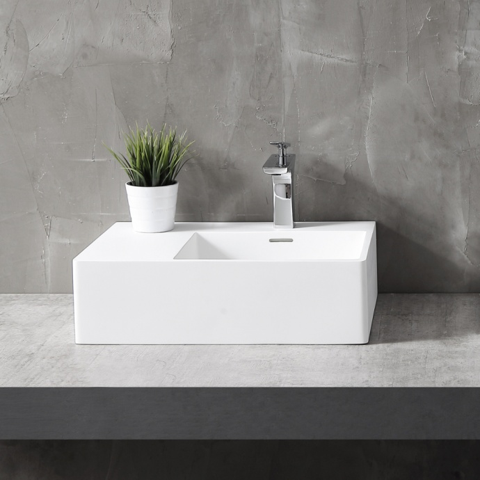 Раковина подвесная Abber Stein 56х38.5 R белый матовый AS2644 R - 1