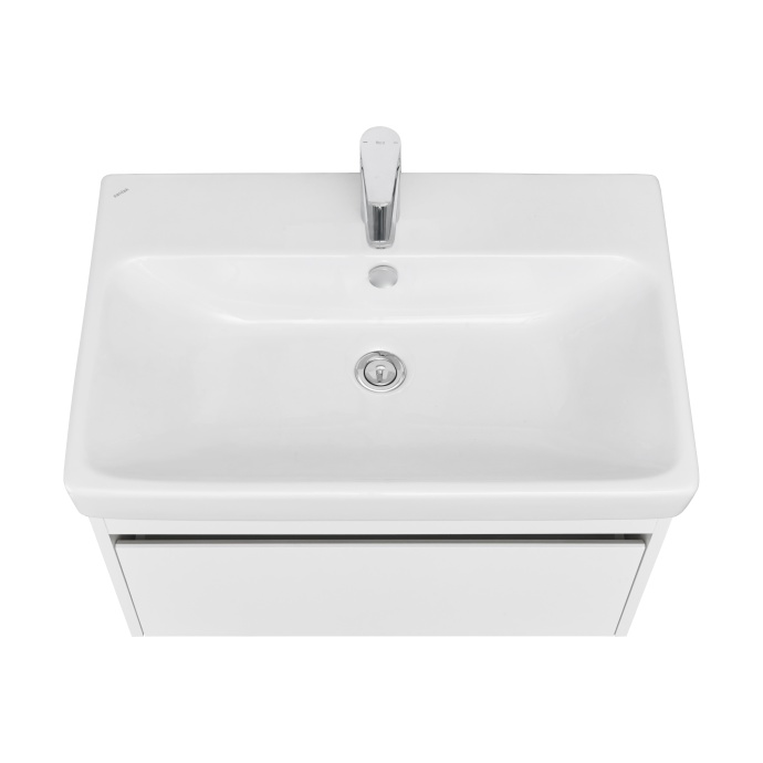 Тумба под раковину Aquaton Марти 70 белый-светлое дерево  1A267501MY010 - 0