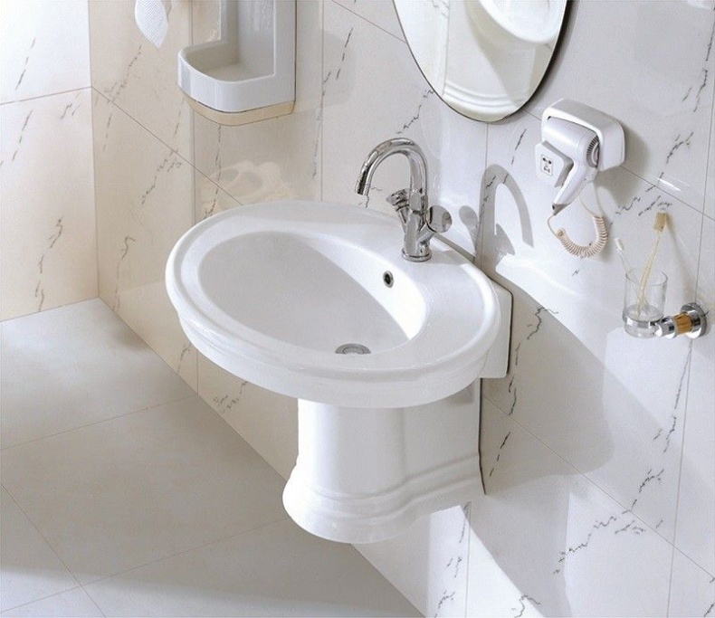 Раковина подвесная Ceramalux Classic 75 белый  2011 - 0