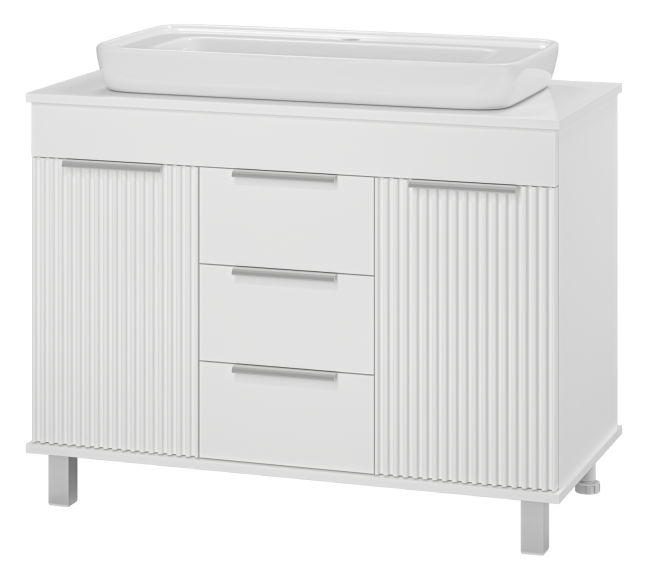 Тумба под раковину Brevita Enfida 100х65 белый  ENF-06100-0143Я - 1