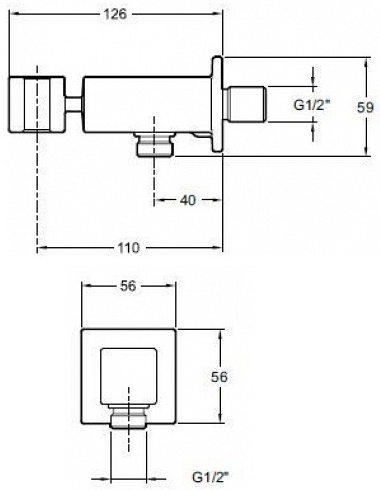 Шланговое подключение Jacob Delafon E14791-CP с держателем для душа - 1