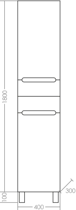 Шкаф-пенал СанТа Лондон 40 напольный 524003 - 4