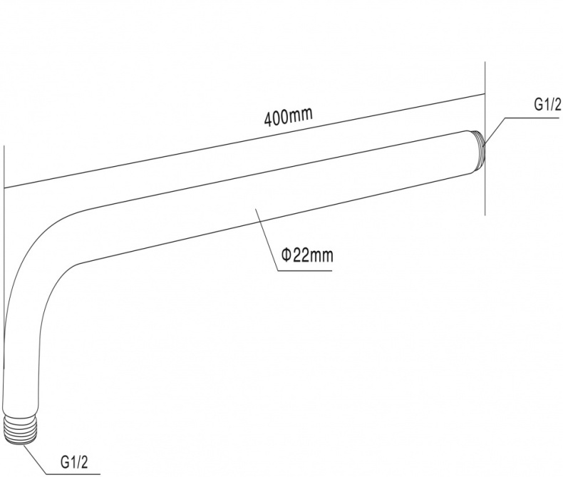 Кронштейн для верхнего душа Swedbe Platta 5510 - 1