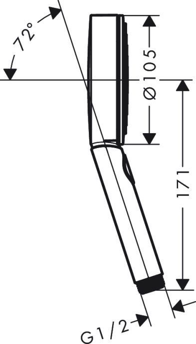 Душевая лейка Hansgrohe Pulsify 105 1jet белый матовый  24120700 - 1