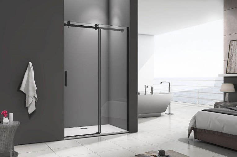 Душевая дверь в нишу Good Door Galaxy WTW-130-C-B профиль черный ГЛ00014 - 1