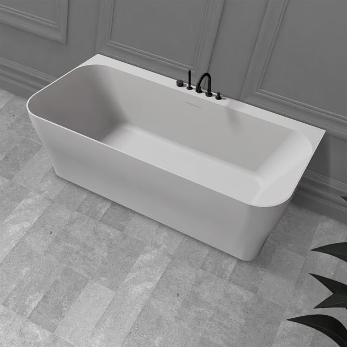 Ванна из искусственного камня ABBER Stein AS9616 белая матовая - 1