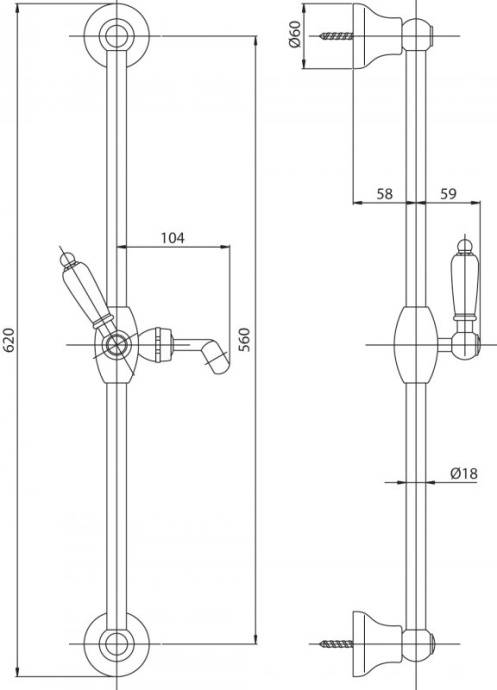 Душевой комплект Cezares Lord золото  LORD-SD-03/24-M - 1
