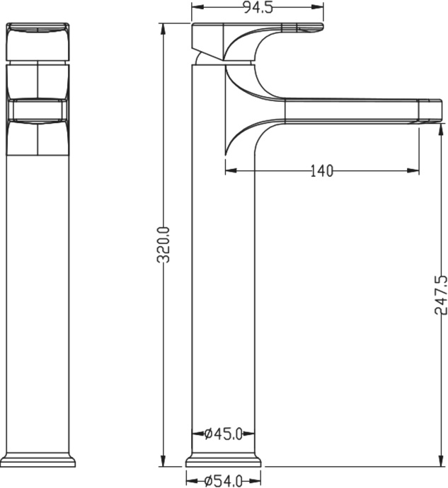 Смеситель Boheme Spectre 452-B для раковины, чёрный - 1