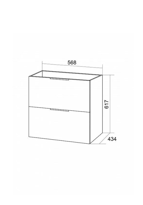 Тумба под раковину Бриклаер Хелена 60 белый  4627125416354 - 9