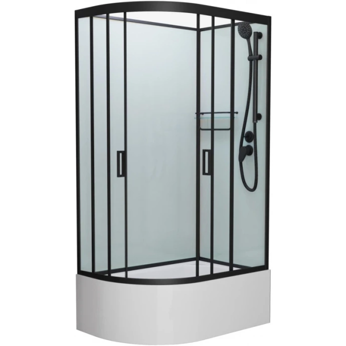 Душевая кабина Frank 120х80 черная стекло матовое 20077 - 0