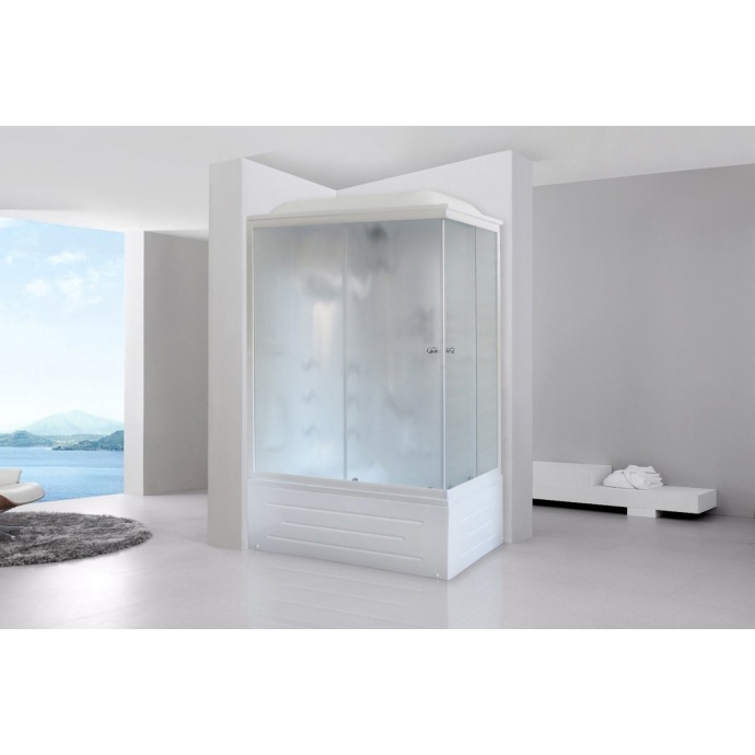 Душевая кабина Royal Bath 120х80 L профиль хром стекло матовое с гидромассажем RB8120BP2-M-CH-L - 1