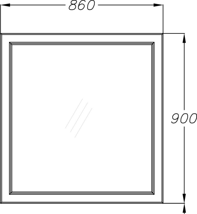Зеркало Opadiris Омега 85 слоновая кость 00-00002827 - 2