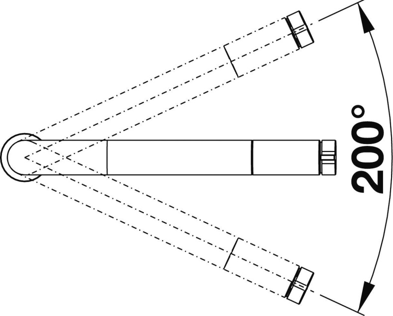 Смеситель для кухонной мойки Blanco Vonda хром, черный  518434 - 7