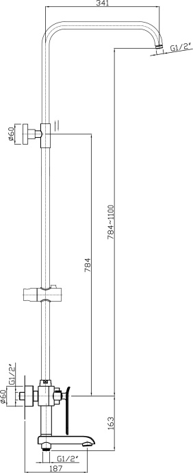 Душевая стойка Rush ST4235-20 - 1
