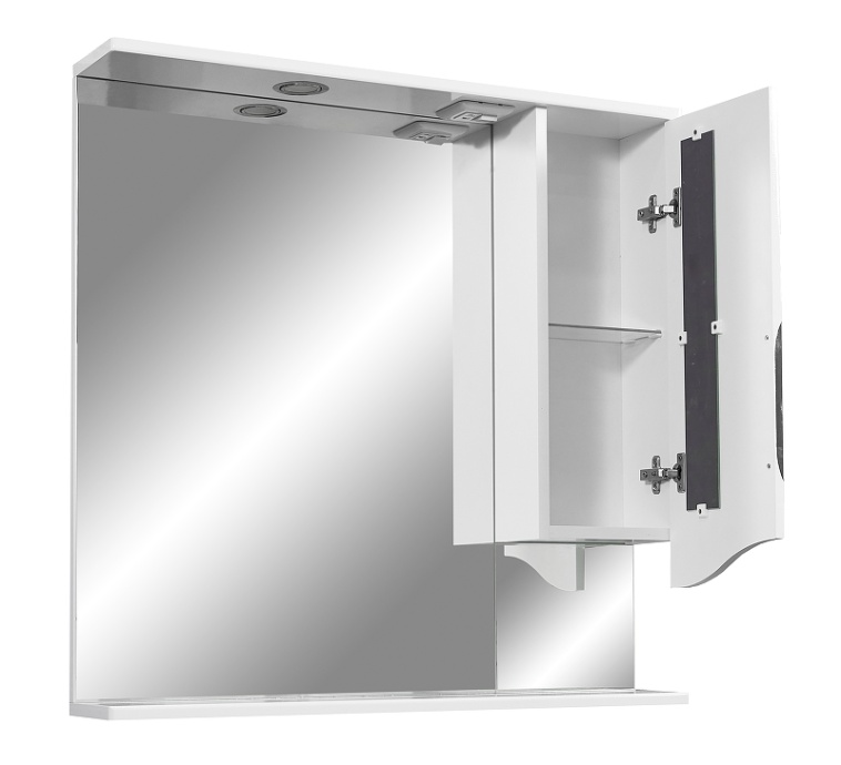 Зеркало-шкаф Stella Polar Сильва 80 R с подсветкой белый SP-00000206 - 1