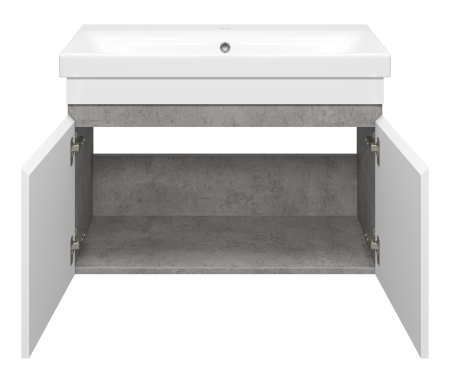 Тумба под раковину Misty Ронда 80 белая глянцевая П-Рон-01080-0521 - 1