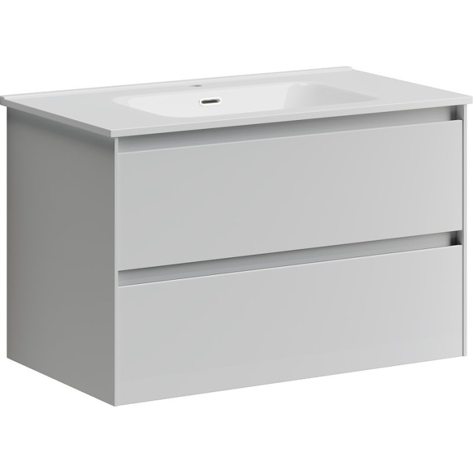 Тумба под раковину подвесная Sancos Cento 80 белая глянцевая CN80W - 0