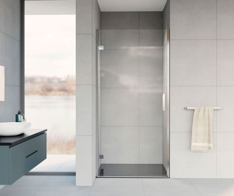 Душевая дверь в нишу Vincea Flex VDP-1F900CL 90 см, хром, стекло прозрачное - 1