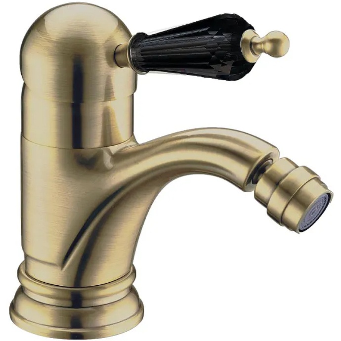 Смеситель для биде Boheme Medici бронза с черным кристаллом Swarovski 306-BSW - 0