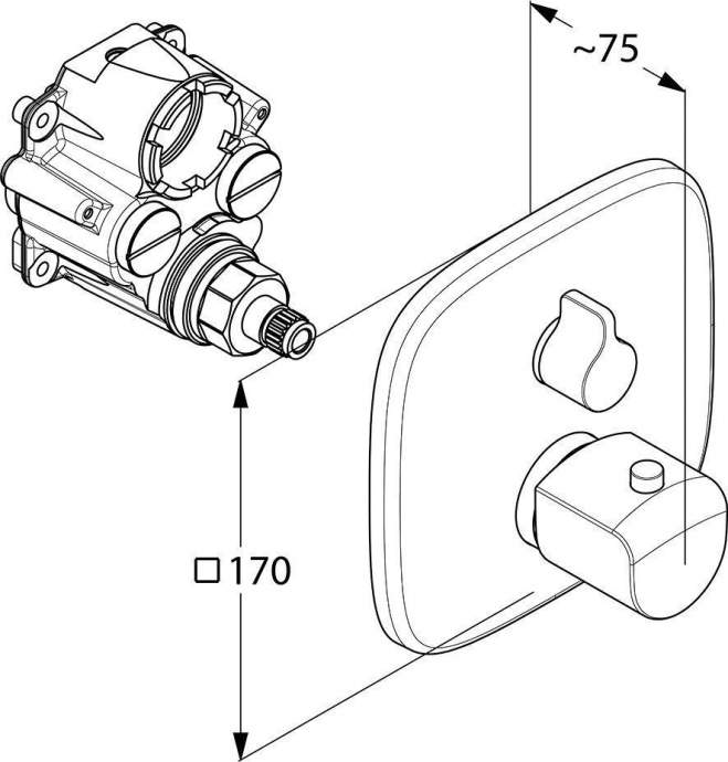 Термостат Kludi Ameo 418300575 для ванны - 1