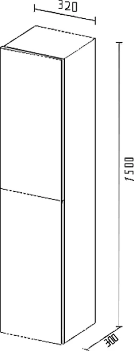 Шкаф-пенал Sanvit Авеню 32 белый глянец pavenuw - 3