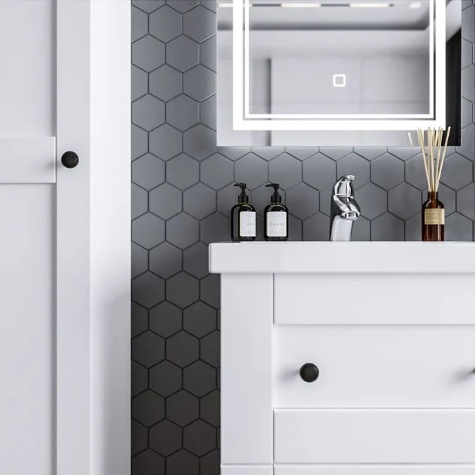 Тумба под раковину Бриклаер Хелена 60 белый  4627125416408 - 3