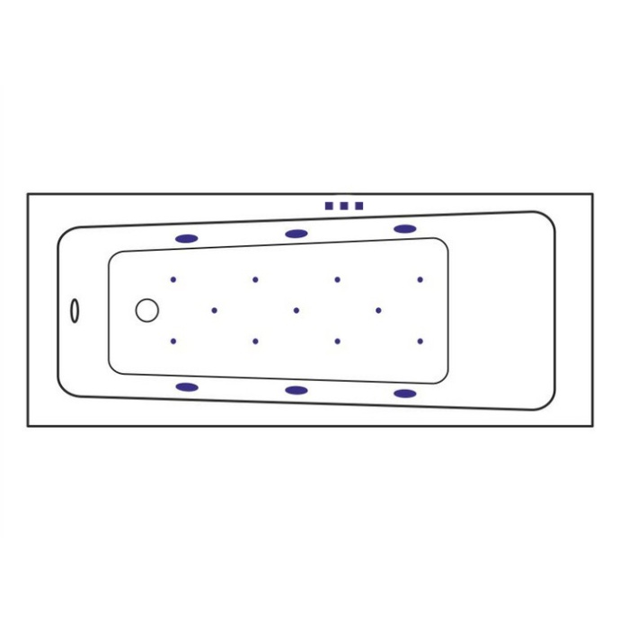 Ванна акриловая Excellent Ava Relax 160х70 с гидромассажем белый - золото WAEX.AVA16.RELAX.GL - 5