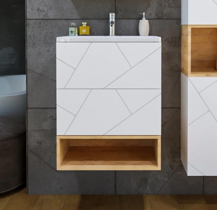 Тумба для комплекта Бриклаер Кристалл 60 белая матовая 4627125415944 - 4