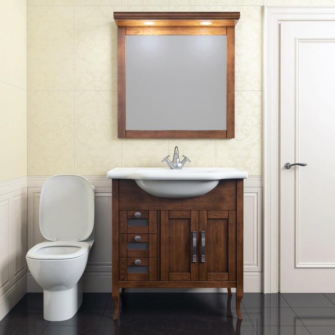 Зеркало Opadiris Мираж 80 светлый орех Z0000006875 - 1