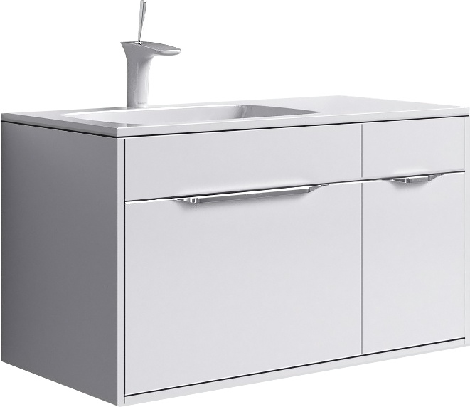 Мебель для ванной Aqwella 5 stars Malaga 90 L белая - 4