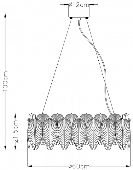 Подвесная люстра Arte Lamp Evie A4052SP-8SG - 3