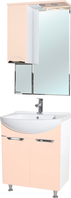 Зеркало-шкаф Bellezza Альфа 55 L бежевый 4618808002070 - 1