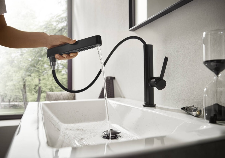 Смеситель для раковины Hansgrohe Finoris 230 черный матовый 76063670 - 11