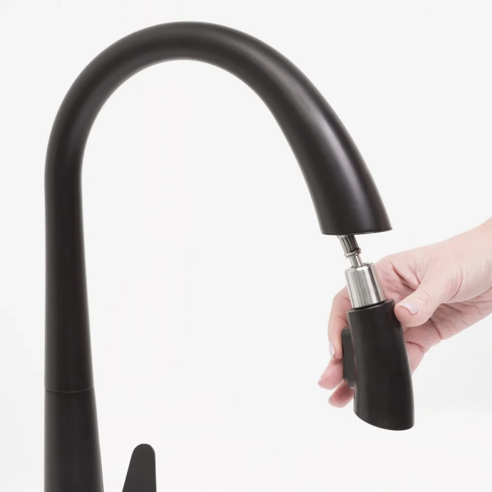 Смеситель для кухни Wasserkraft черный матовый A8667 - 7