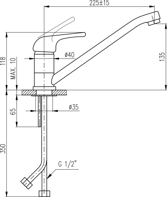 Смеситель для раковины Rav Slezak Sazava хром  SA005.5 - 1