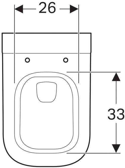 201460600 GEBERIT унитаз подвесной MYDAY безободковый Rimfree 6л /54х36/(белый) - 5