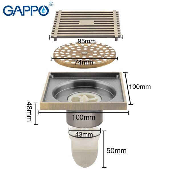 Душевой трап Gappo G81004-4 - 5