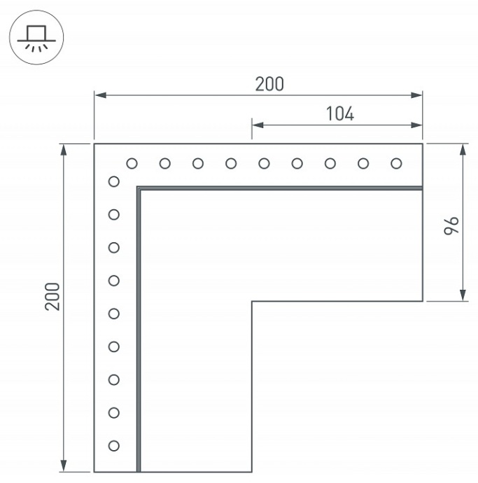 Коннектор L-образный внешний Arlight SL-Linia55-Fantom-EDGE 030137 - 1