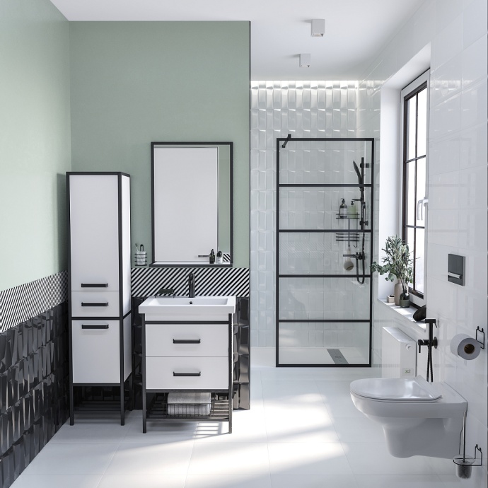 Гигиенический душ STWORKI by Damixa Хельсинки HFHS52030 со смесителем, С ВНУТРЕННЕЙ ЧАСТЬЮ, черный, встраиваемый, настенный, матовый - 4