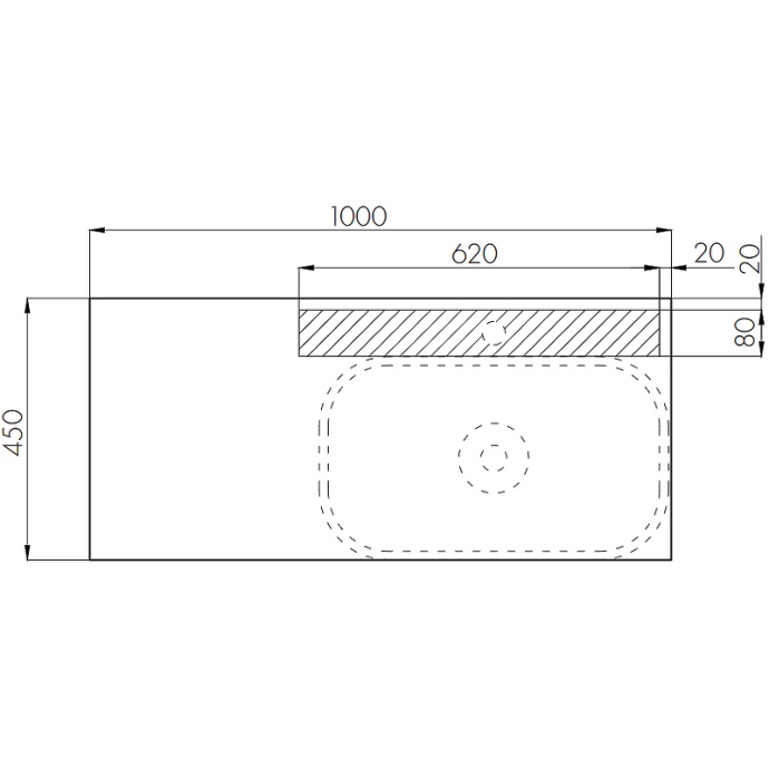 Столешница под раковину Aquaton Мишель керамогранит 100 бежевый 1A253303MIX40 - 4