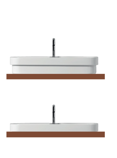 Kerasan Tribeca Раковина встраиваемая/накладная, 60х43см,с 1 отверстием под смеситель, цвет: белый 514201*1 - 2