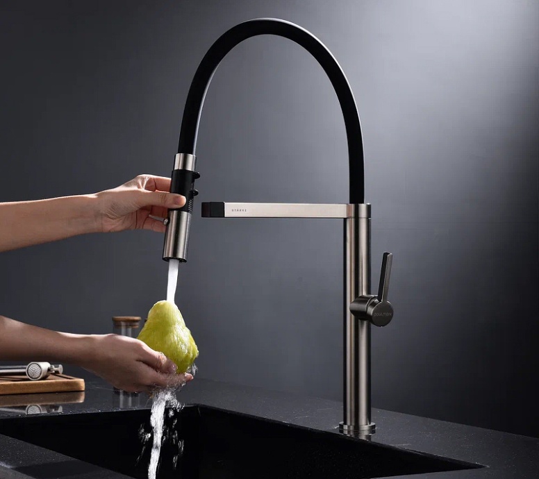 Смеситель для кухни Paulmark Leader сталь Le214101-NI - 7