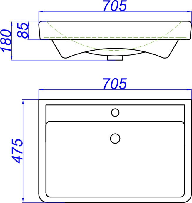 Мебель для ванной Aqwella Neo 70 подвесная - 9