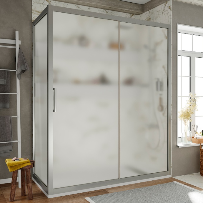 Душевой уголок STWORKI Эстерсунд DE019R80120200 120x80 см профиль хром матовый, стекло матовое, прямоугольный 3GW187TTKK000 - 0